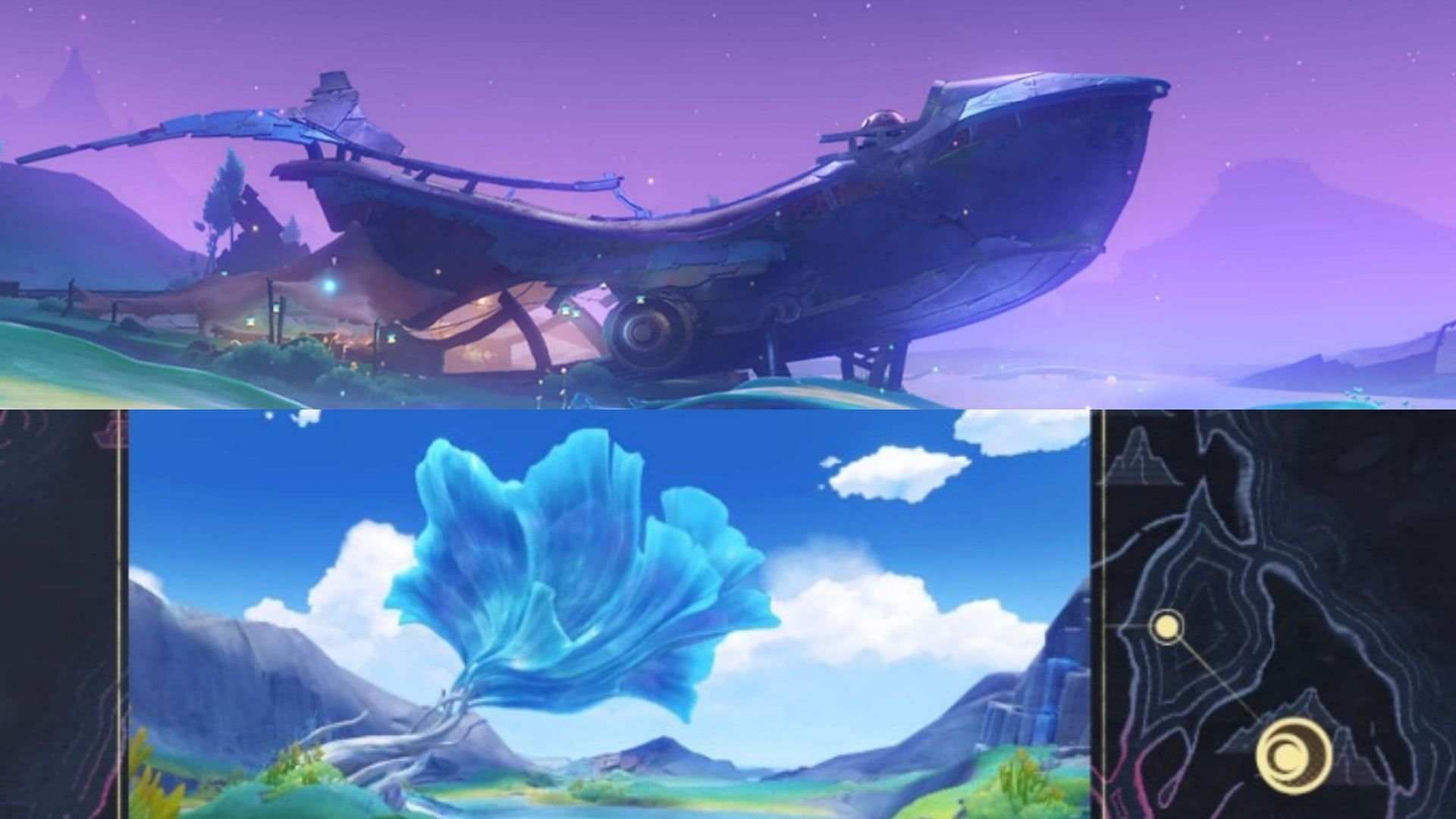 A look at Blue Amber Lake in the web event (Image via HoYoverse)